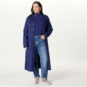 THE DROP Women's NAVY Convertible Utility Coat by @takkunda, NWT! Size 2X